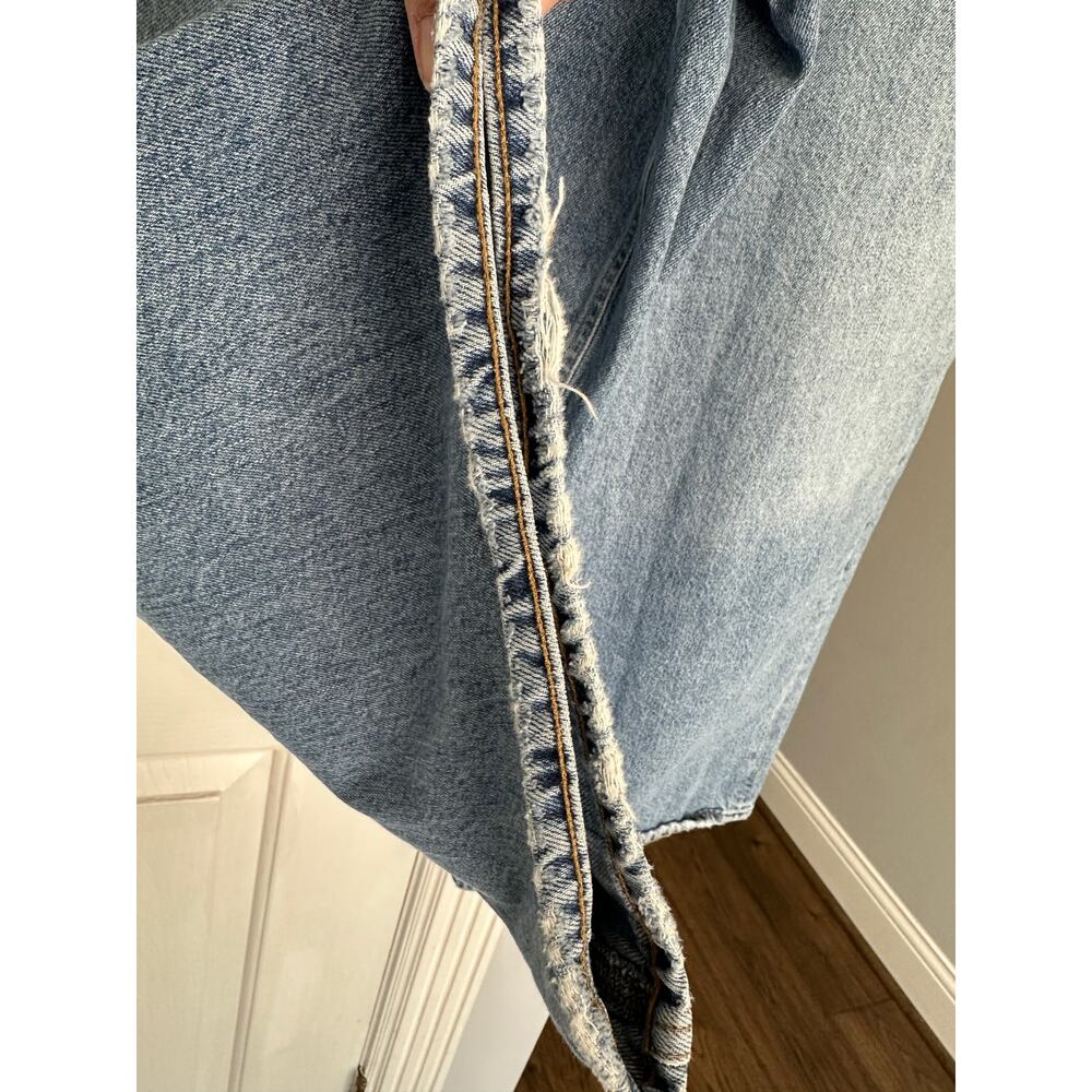 AGOLDE Valeria Jean Sz 28 Baggy Oversized Distressed Hem Denim Wide Leg - Picture 5 of 9